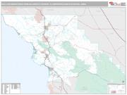 San Luis Obispo-Paso Robles-Arroyo Grande Metro Area Wall Map Premium Style 2022